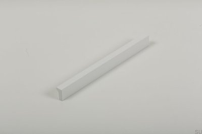 Poignée de meuble oblongue Angle 400. Aluminium, blanc