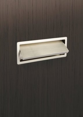Poignée de meuble encastrée Raso 108 Nickel brossé
