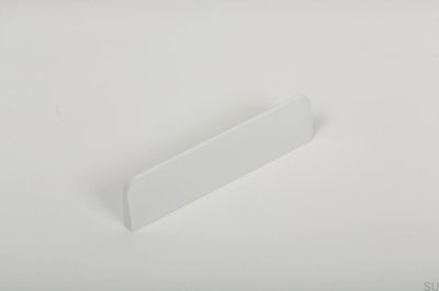 Poignée de meuble rectangulaire Peak 64. Aluminium, blanc