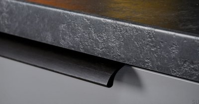 Poignée de meuble Ona 1440 en aluminium anodisé noir