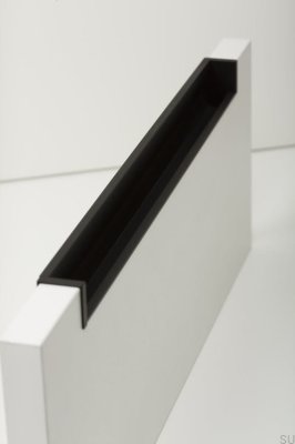 Poignée de meuble encastrée Hexxa 200. Aluminium noir