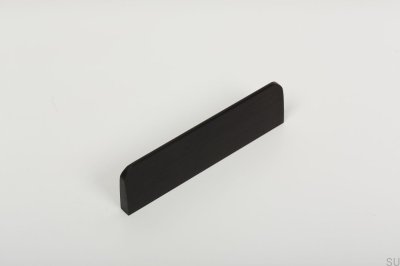 Poignée de meuble allongée Peak 64, aluminium noir brossé