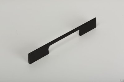 Poignée de meuble allongée Peak 192, aluminium noir brossé
