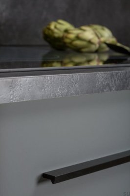 Poignée de meuble Angle 200. Aluminium noir