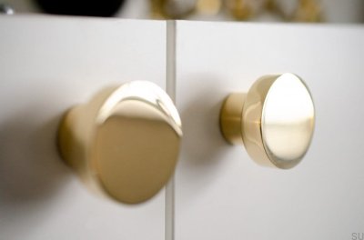 Bouton de meuble Dot 40 Laiton Poli Non Peint