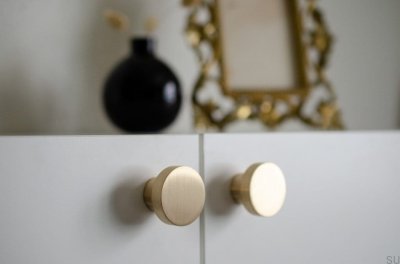 Bouton de meuble Dot 40 Laiton Brossé Non Peint