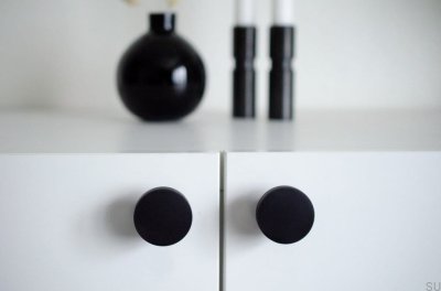 Bouton de meuble Dot 40 Aluminium noir