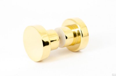 Bouton de porte double face Dot 40 Laiton poli non verni