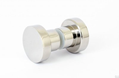 Bouton de porte double face Dot 40 en acier inoxydable poli