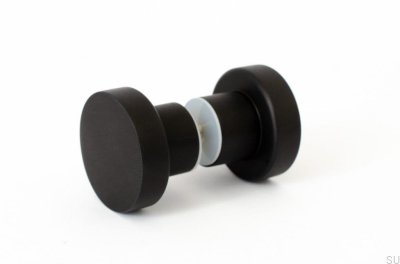 Bouton de porte double face Dot 40 Aluminium noir