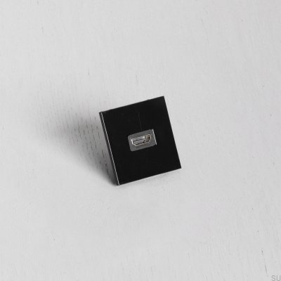 Module de prise HDMI pour plaque européenne noire, norme britannique