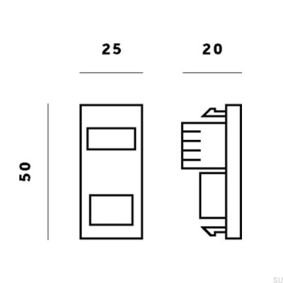 Module jack RJ45 CAT6 pour plaque européenne noire, norme britannique