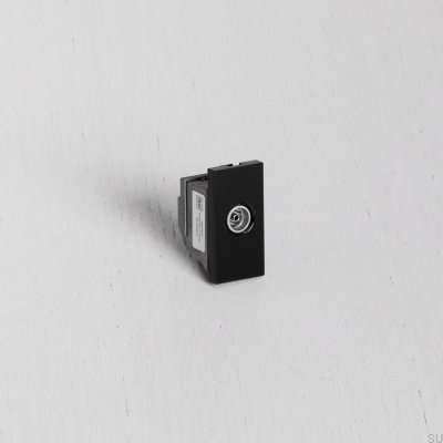Module de prise TV pour plaque européenne noire, norme britannique