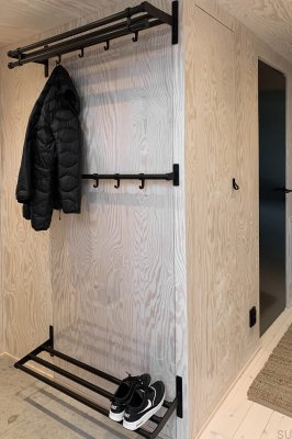 Élégant support mural en aluminium, noir