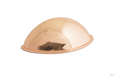 Nathalie 64 Shell Poignée De Meubles En Cuivre Poli (2 Pièces)