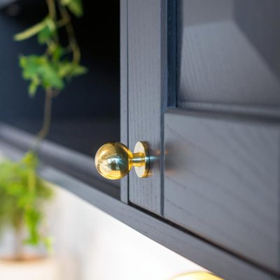 Bouton de meuble Solliden en laiton poli non peint (02)