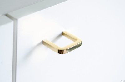 Bouton de Meuble Fil 38 Laiton Poli Non Peint
