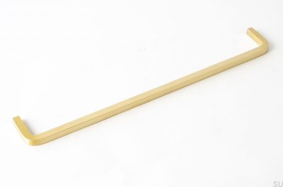 Poignée de meuble allongée Filetage 224 Laiton Brossé Non Peint