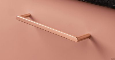 Poignée de meuble allongée Pura 160 Cuivre poli