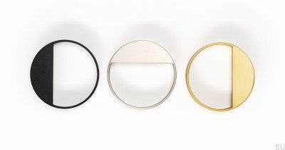 Poignée de meuble ronde Bau 64 Nickel brossé