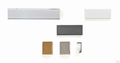 Bordure de meuble Poignée de meuble Way 128 Aluminium blanc