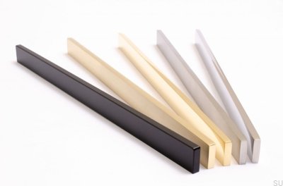 Poignée de meuble longitudinale Clean Cut 224 Aluminium Noir