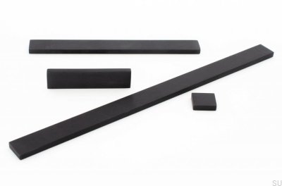 Poignée de meuble noire en aluminium Clean Cut 128
