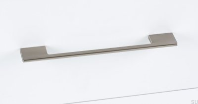 Poignée de meuble oblongue Dino 160/192 Nickel brossé