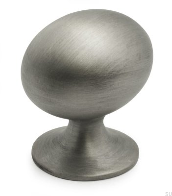 Bouton de meuble en étain brossé Victor