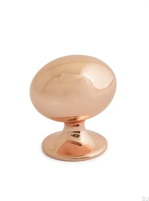 Bouton de meuble Victor, cuivre poli