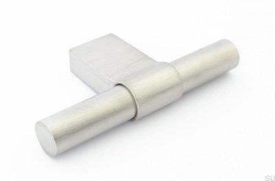Bouton de meuble T-Bar Line Big 12, acier brossé