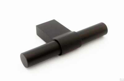T-Bar Line Big 12 bouton de meuble Aluminium noir