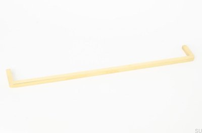 Poignée de meuble allongée Filetage 320 Laiton poli Non peint