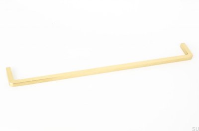 Poignée de meuble allongée Filetage 320 Laiton Brossé Non Peint