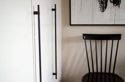 Poignée de meuble Line Big 592 en aluminium noir