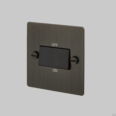 Interrupteur coupe-circuit de ventilateur en laiton bronze brûlé, conforme aux normes britanniques
