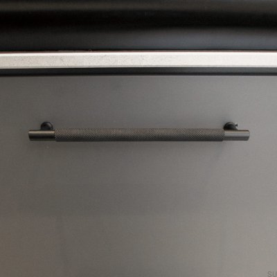 Poignée de meuble oblong Lexington 128 Laiton Noir (2 pièces)