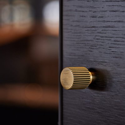 Bouton de meuble Helix Stripe Bronze antique
