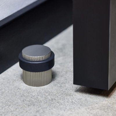 Butoir de porte au sol Helix Stripe Silver Footer