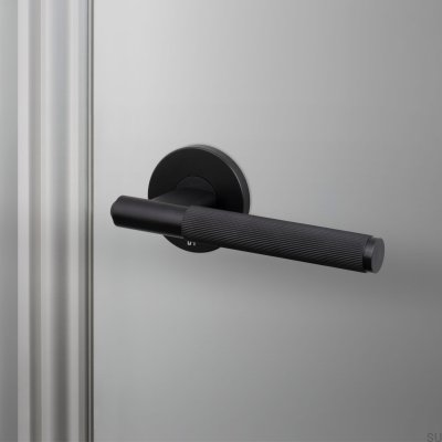 Poignée de porte noire pour soudeur en acier Linear 38