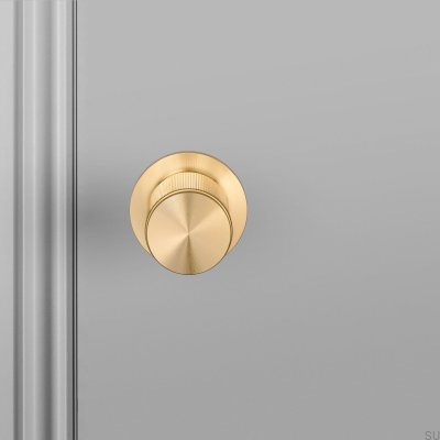 Poignée de porte double face sans ressort Linear 57 en laiton