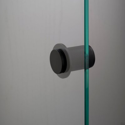 Poignée de porte fixe Linear 57 en acier noir pour soudeur