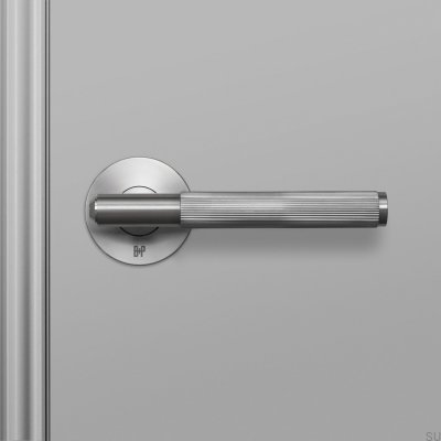 Poignée de porte fixe linéaire fixe 57 Acier Argent