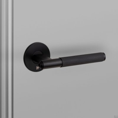 Poignée de porte fixe noire pour soudeur en acier Linear Fixed 57