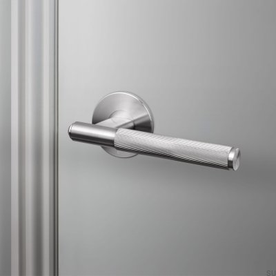 Poignée de porte fixe linéaire fixe 57 Acier Argent