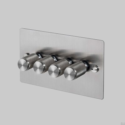 Variateur LED Cross 4G 120W, acier argenté, norme britannique