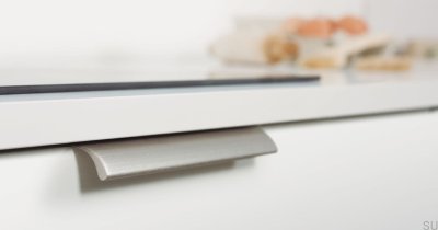 Poignée de meuble Ona 128 Edge en aluminium anodisé argent
