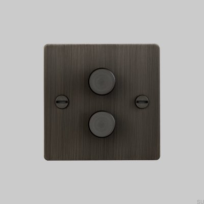 Variateur LED Cross 2G 120W en laiton bronze brûlé, conforme aux normes britanniques