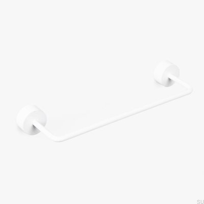 Poignée de meuble oblongue Luciola 128 Aluminium Blanc