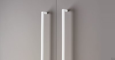Poignée de meuble allongée U 0056 320 Métal Blanc Mat